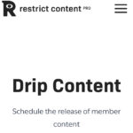 Restrict Content Pro Drip Content