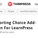 LearnPress Sorting Choice
