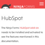 Ninja Forms Hubspot