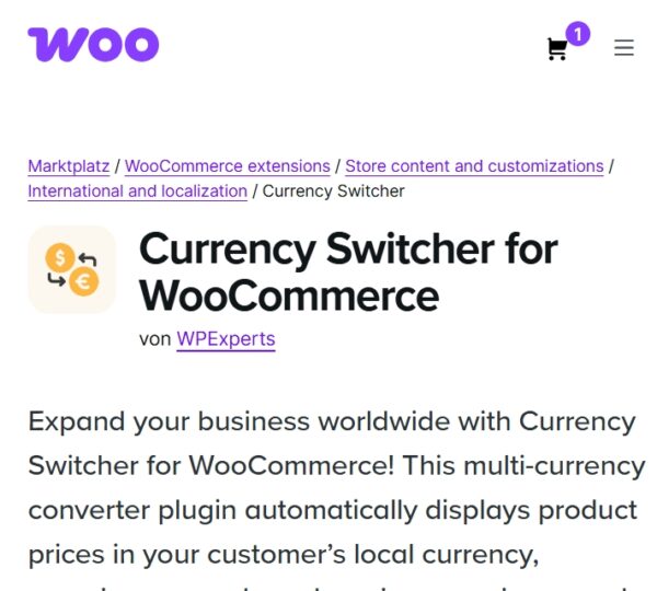 Currency Switcher For WooCommerce