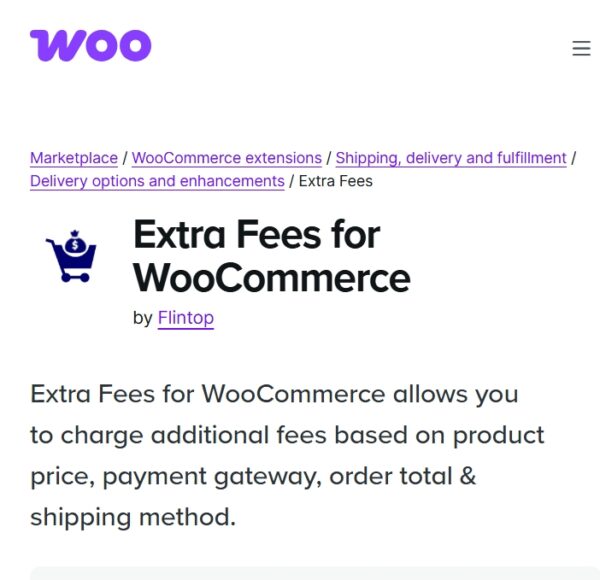 Extra Fees for WooCommerce