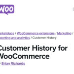 WooCommerce Customer History