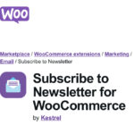 WooCommerce Newsletter Subscription