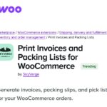 WooCommerce Print Invoices and Packing Lists