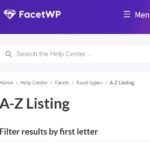 FacetWP A-Z Listing
