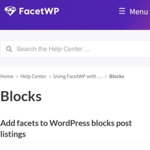 FacetWP Blocks