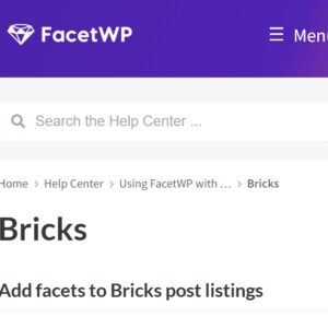 FacetWP Bricks Builder integration