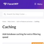 FacetWP Cache
