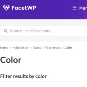FacetWP Color