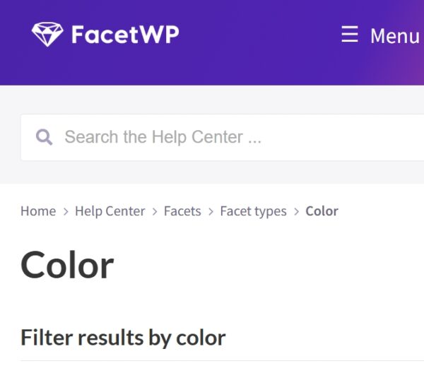 FacetWP Color