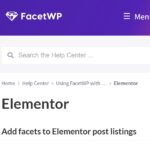FacetWP Elementor