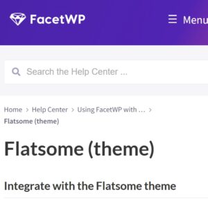 FacetWP Flatsome integration
