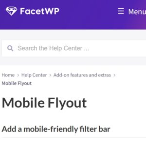 FacetWP Flyout