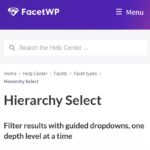 FacetWP Hierarchy Select