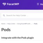 FacetWP Pods