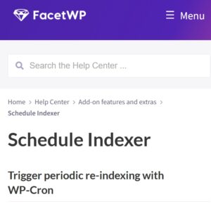 FacetWP Schedule Indexer