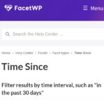 FacetWP Time Since Addon
