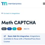 MemberPress Math CAPTCHA