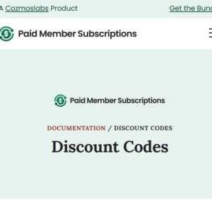 Paid Member Subscriptions Discount Codes Addon