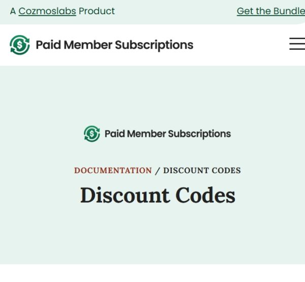 Paid Member Subscriptions Discount Codes Addon