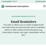 Paid Member Subscriptions Email Reminders
