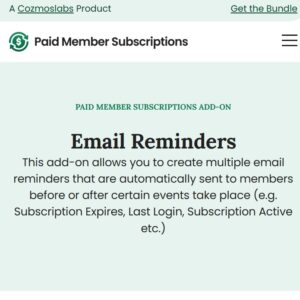 Paid Member Subscriptions Email Reminders