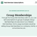 Paid Member Subscriptions Group Memberships