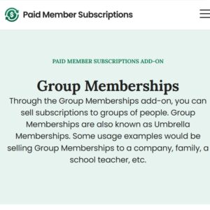 Paid Member Subscriptions Group Memberships