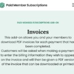 Paid Member Subscriptions Invoices Addon