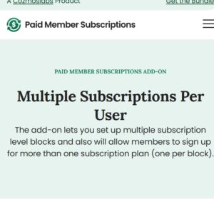 Paid Member Subscriptions Multiple Subscriptions Per User
