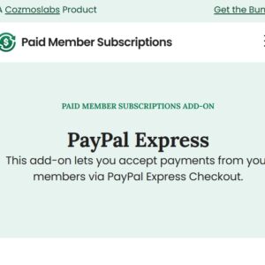 Paid Member Subscriptions PayPal Express Addon