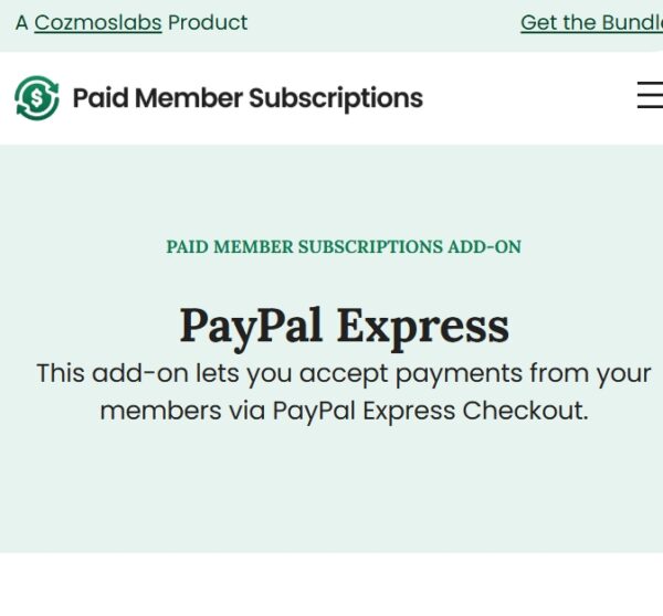 Paid Member Subscriptions PayPal Express Addon