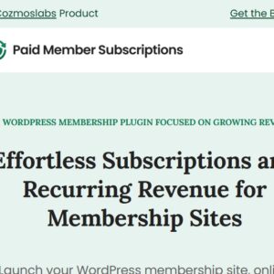 Paid Member Subscriptions Pro