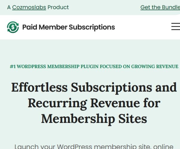 Paid Member Subscriptions Pro