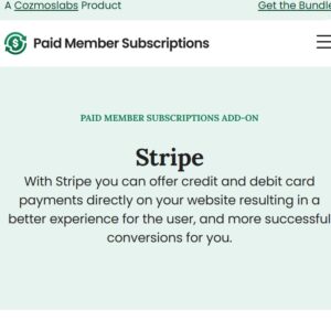 Paid Member Subscriptions Stripe Addon