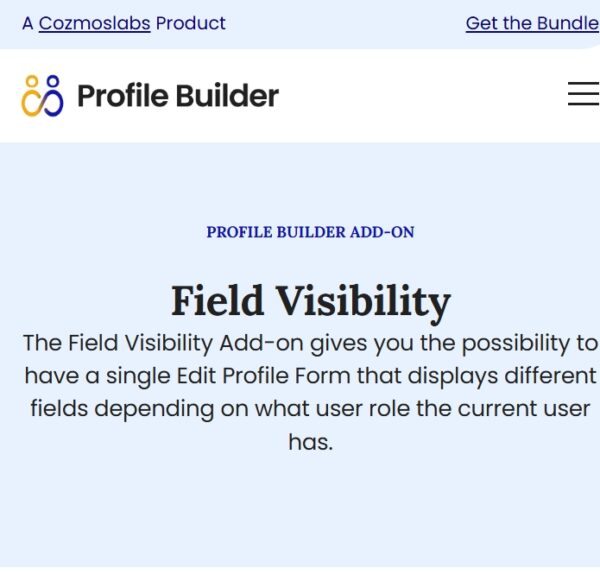 Profile Builder Field Visibility