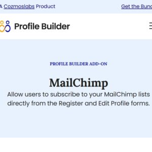 Profile Builder MailChimp Add-on