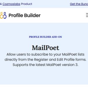 Profile Builder MailPoet