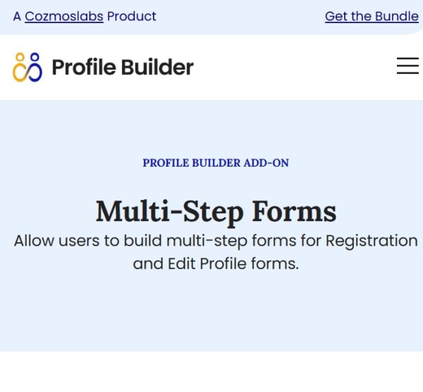 Profile Builder Multi-Step Forms Add-on