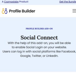 Profile Builder Social Connect