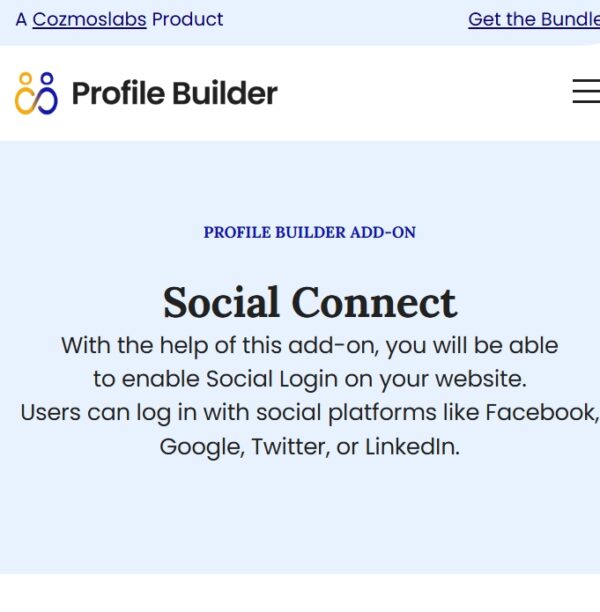 Profile Builder Social Connect