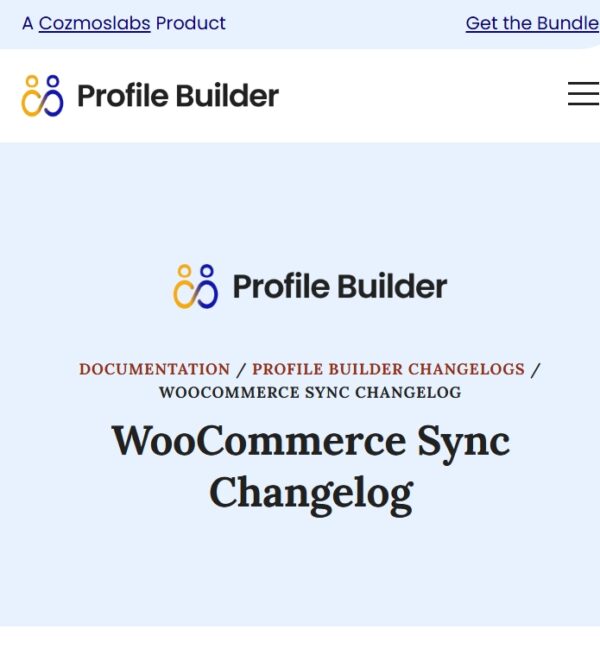Profile Builder WooCommerce Sync