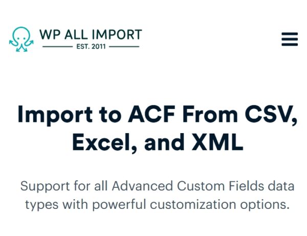 ACF Import Add-On Pro