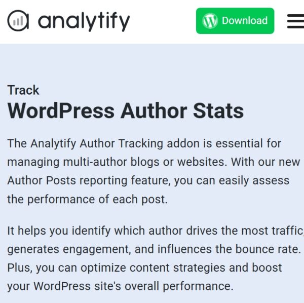 Analytify Authors Tracking