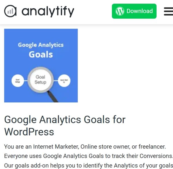 Analytify Pro Goals