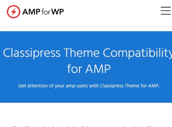 Classipress Theme Compatibility for AMP