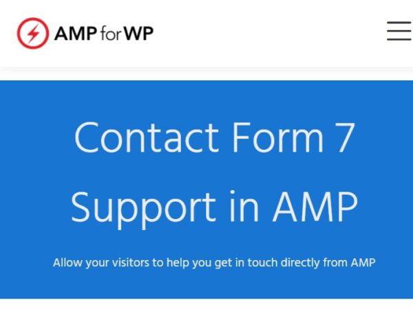 Contact Form 7 for AMP