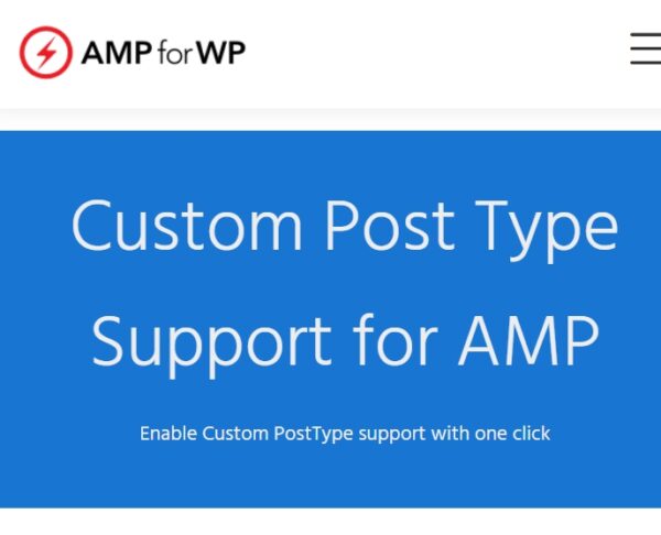 Custom Post Type Support for AMP