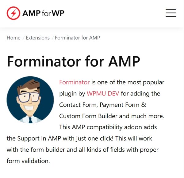 Forminator for AMP