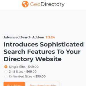 GeoDirectory Advanced Search Filters
